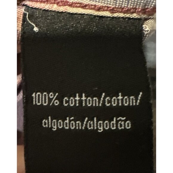 Calvin Klein Jeans Mens Lg Striped Pearl Snap Western Cowboy Long Sleeve Shirt - Picture 4 of 4